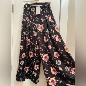NWT MISA Los Angeles silk floral flowy pants